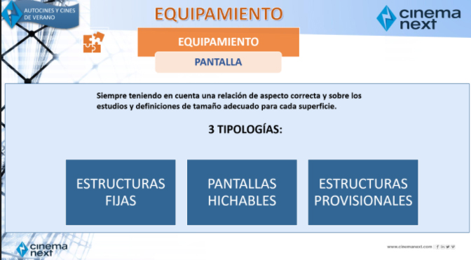 Tipologías de pantallas para autocines y cines de verano