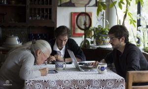 Marta Aura, Simón Guevara y Rubén Rojo Aura.