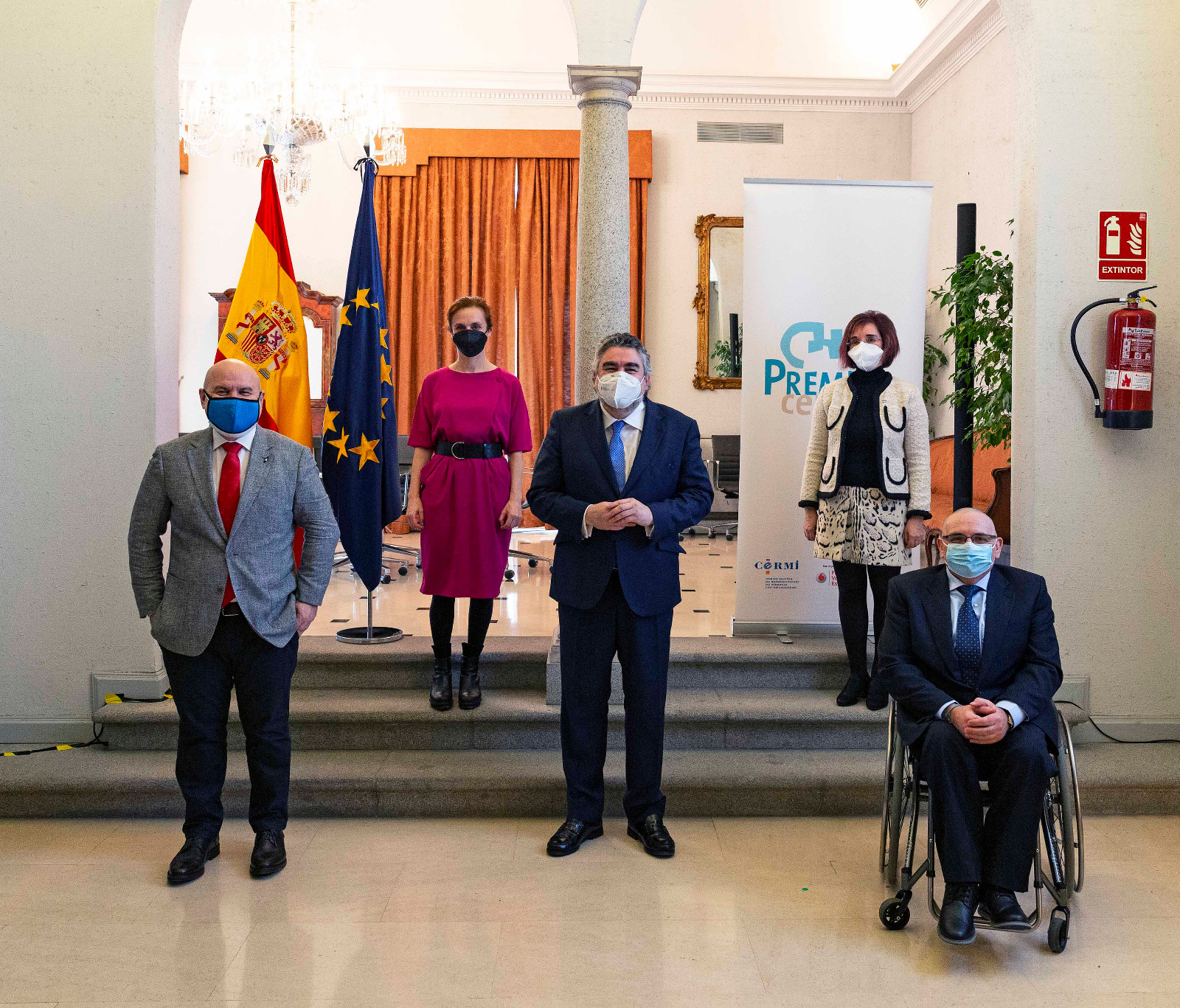 Acto de entrega del premio CERMI por la labor del ICAA.