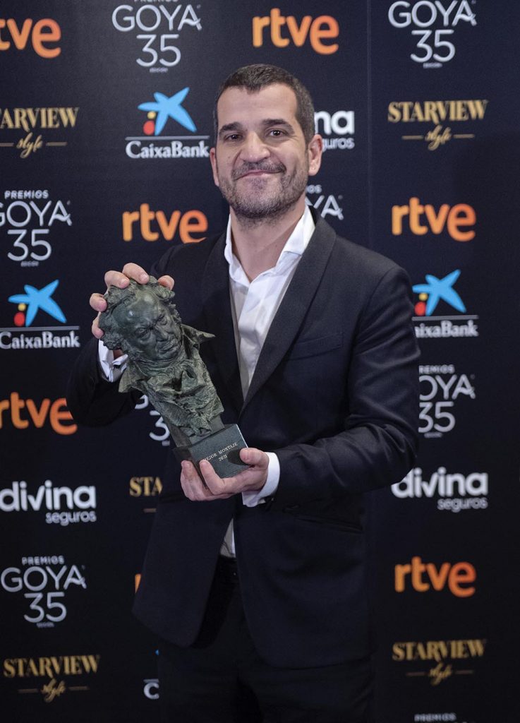 Sergio Jiménez, Goya a Mejor Montaje por 'El año del descubrimiento' ©Alberto Ortega -Cortesía de la Academia de Cine.