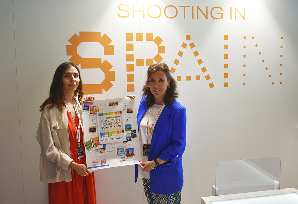 Silvia Martínez y María Álvarez de Feria de Valladolid nos atienden antes de la presentación de la segunda edición de Shooting Locations Marketplace.