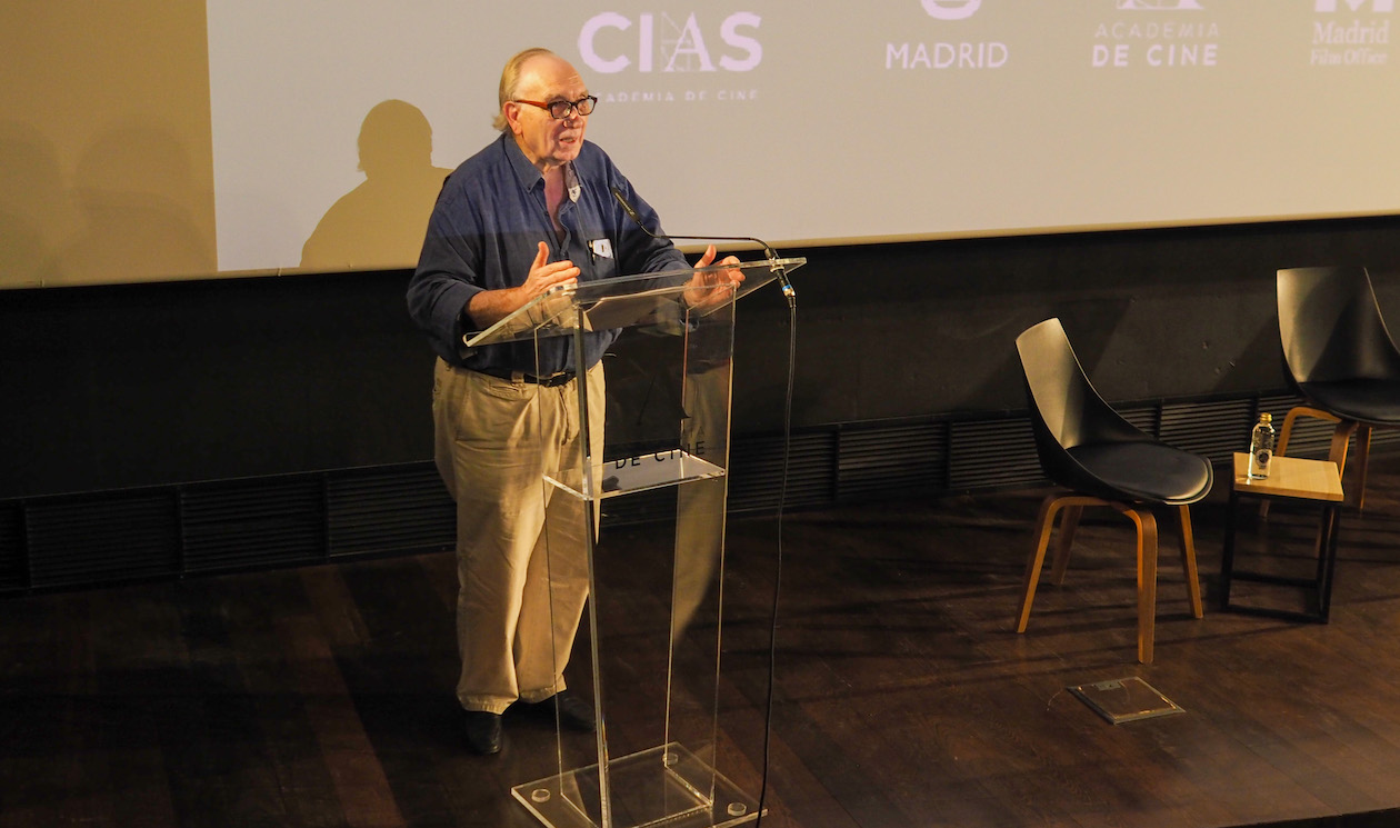 El nuevo presidente de la Academia de Cine, Fernando Méndez-Leite, en el anuncio de los nuevos residentes.